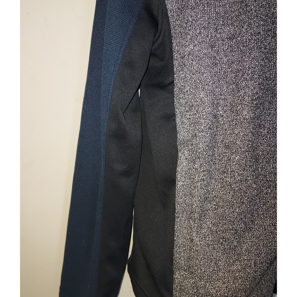 Spyder Men's Knit Jacket Large Full Zip Bandit Stryke Fleece Lined Blue Gray - Picture 3 of 6